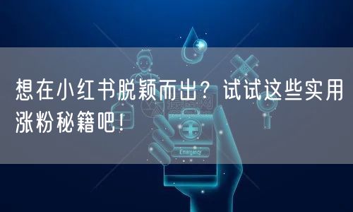 想在小红书脱颖而出?试试这些实用涨粉秘籍吧!