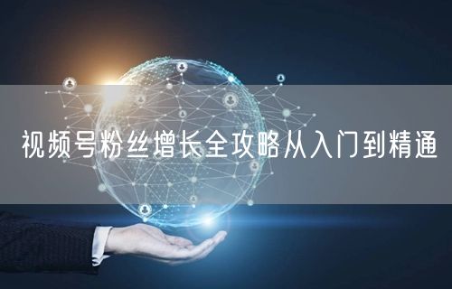 视频号粉丝增长全攻略从入门到精通